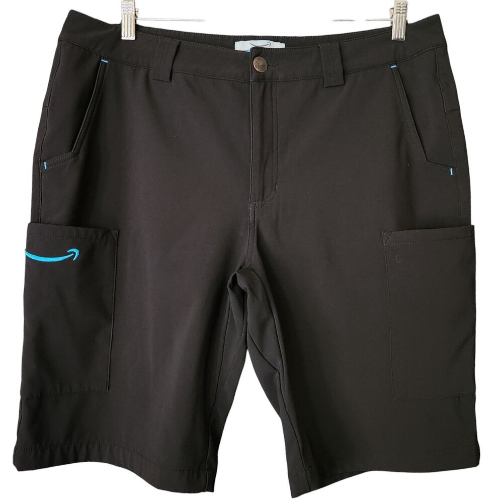Amazon Uniform Work Shorts Large Prime Employee Delivery Black 36" Waist‎
